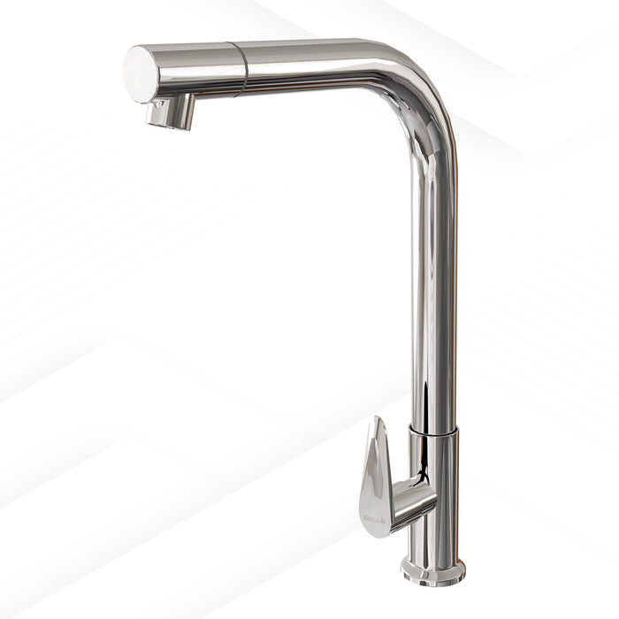 30-S1 iBell Deck-Mount Polished Faucet – Ergonomic Kitchen Tap for Indian Kitchens