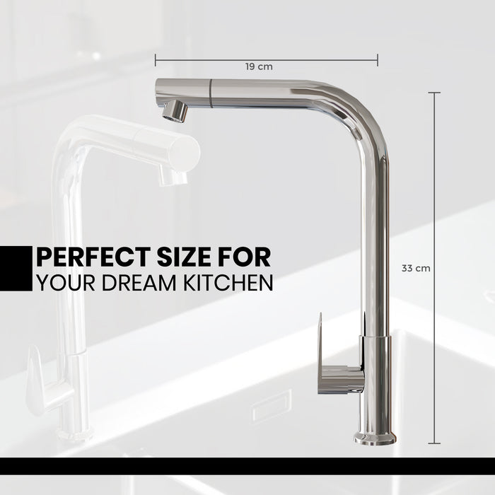 30-S1 iBell Deck-Mount Polished Faucet – Ergonomic Kitchen Tap for Indian Kitchens