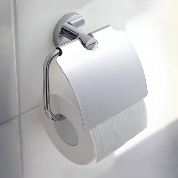 IBL 44-PS iBELL Toilet Paper Roll Holder for Bathroom | Stainless Steel Toilet Tissue Holder | Wall-Mounted Toilet Roll Stand | Bathroom Accessories - Chrome