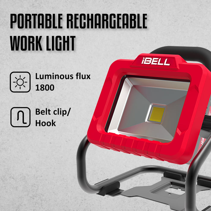 IBELL One Power Series Portable Rechargeable Work Light BL20-20 20V 20W 1800Lm 4Ah Battery & Charger with 6 months warranty