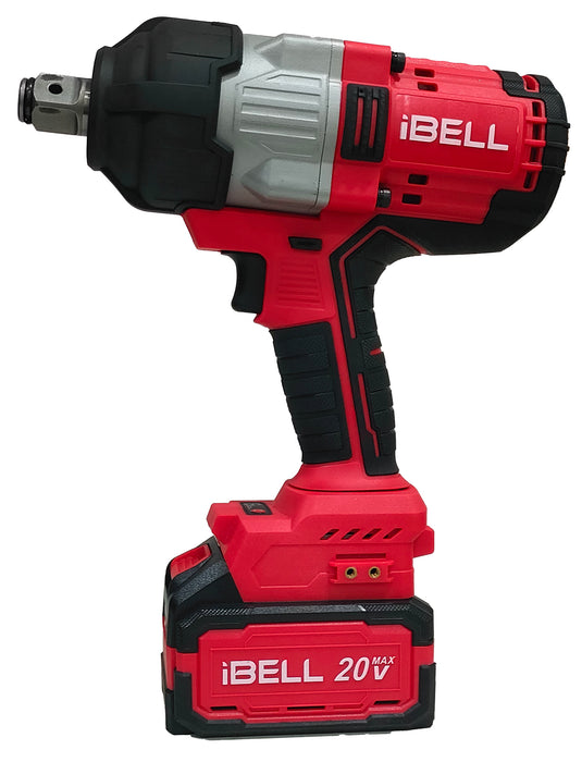 iBell BW1000 20V Max Cordless Impact Wrench Brushless|1000Nm|3/4" (19mm) Tool Holder|3-Speed(1000/1600/2200 RPM)|4.0Ah Li-ion Battery & Charger|Heavy-Duty for Automotive & Industrial Use