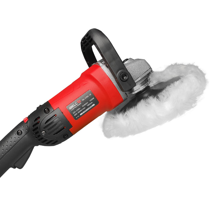 iBell CP80-18, 230V 1400W Variable Speed Car Polisher with 180mm Disc - High-Power Polishing & Sanding Tool for Paint Correction, Waxing, and Headlight Restoration