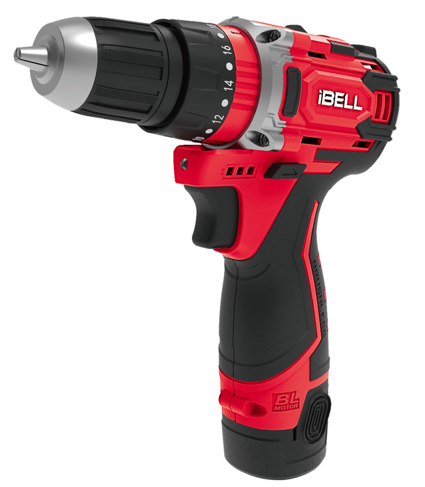 iBELL Professional 12V Cordless Impact Drill Driver CT12-30 ,0-1450 RPM, 30Nm Torque, 0-27000 IPM Impact Rate, 15mm Wood & 10mm Steel Drilling Capacity, Li-ion Battery 1500mAh, 101 Home Essential Tools/Accessories