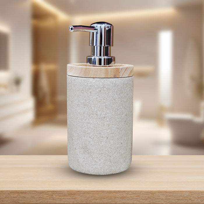 IBL 21-LD iBell 400 ml Beige Polyresin Liquid Soap Dispenser For Bathroom | Handwash Dispenser | Bathroom Accessories | Soap Dispenser For Kitchen