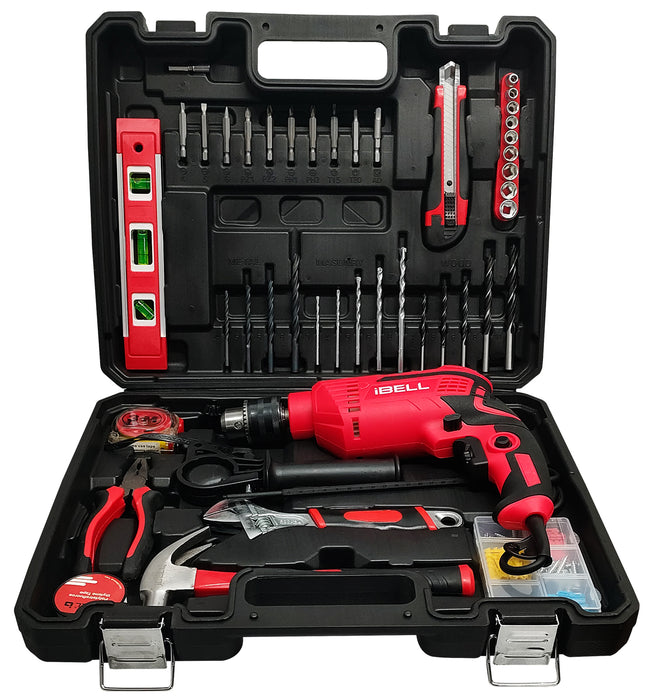 IBELL Professional Tool Kit with Impact Drill 500RE, 650W, Copper Armature, Chuck 13mm manual