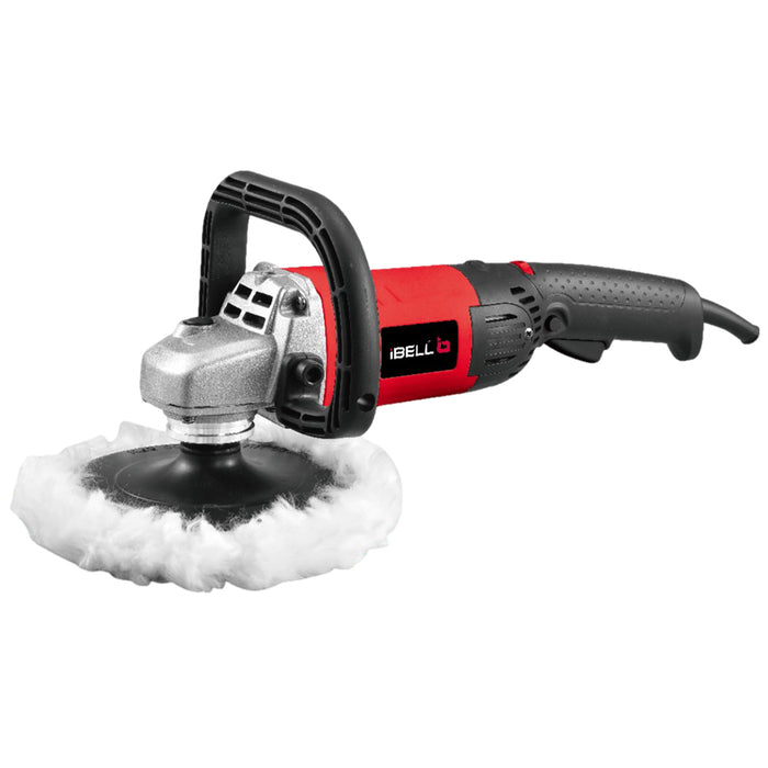 iBell CP80-18, 230V 1400W Variable Speed Car Polisher with 180mm Disc - High-Power Polishing & Sanding Tool for Paint Correction, Waxing, and Headlight Restoration