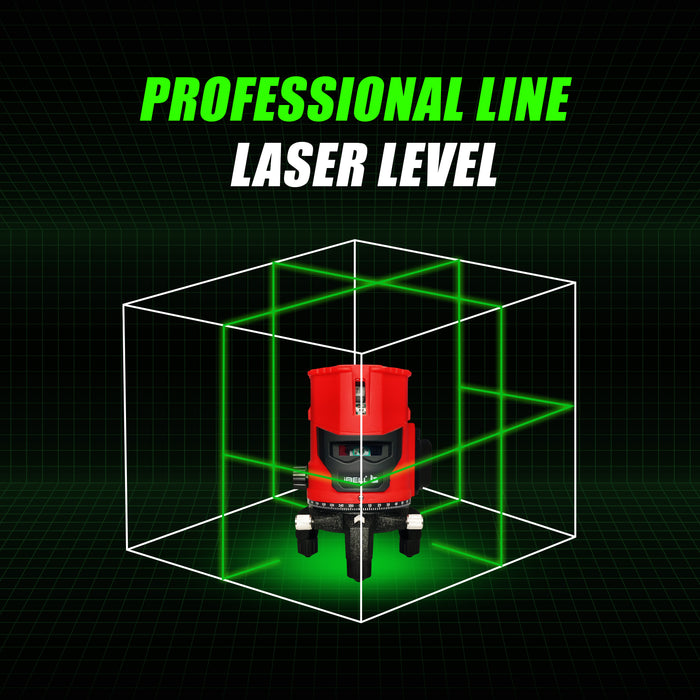 iBELL  IBL LL5-41 PROFESSIONAL LINE LASER LEVEL, 4 lines Vertical and 1 Horizontal Lines with 10m radius