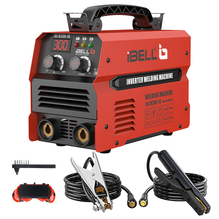 IBELL Inverter ARC Welding Machine (IGBT) M300-18, 180A with Built-in Hot Start, Anti-Stick, and Adjustable Arc Force Functions