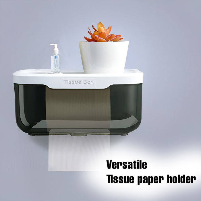 IBL TS-03 iBell ABS Wall Mounted Multifold Mini Hand Tissue Paper Dispenser – Compact and Durable Grey Bathroom Accessory