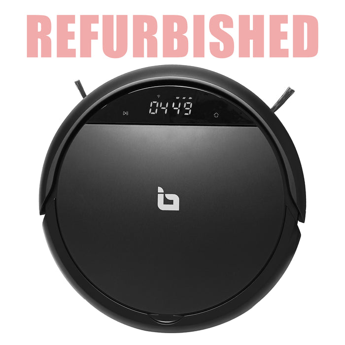 (Refurbished) iBELL Robotic Vacuum Cleaner RV19-26  with Self-Charging, 360° Smart Sensor Protection, Vacuum for Home & Commercial use, Multiple Cleaning Modes, Wet moping, Control by Alexa, Google Home, Remote & Dedicated App - 1 Year Warranty