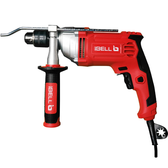 IBell Industrial Impact Drill ID13-30,1100W, Copper Armature, Chuck 13mm manual, 0-3000 RPM, 2 mode selector, Forward/Reverse with variable speed