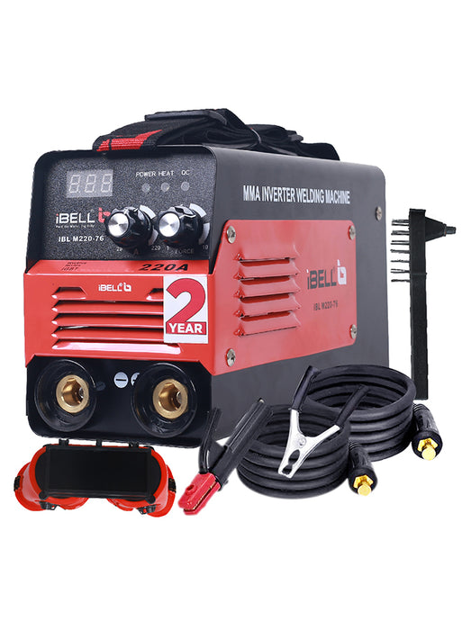 iBELLM220-76 Inverter ARC Welding Machine (IGBT) 220A with Hot Start, Anti-Stick Functions, Arc Force Control - 2 Year Warranty