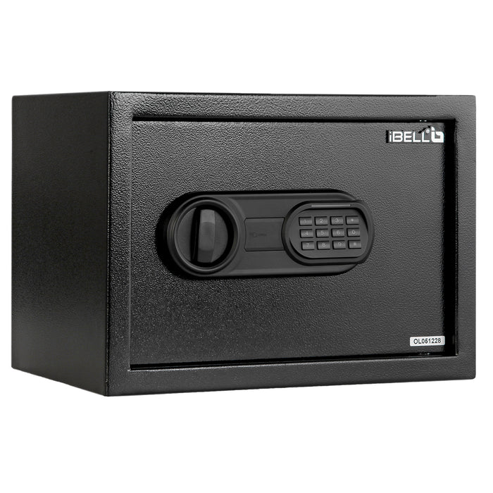 iBELL SL-23S Digital Electronic Safe Locker for Personal and Office Use | 23L Black Locker with Blue LED Light and Emergency Key Access