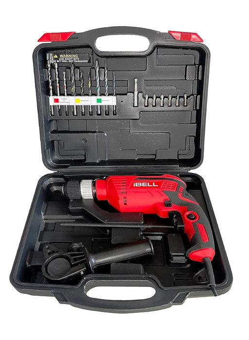 iBELL Impact Drill ID 13-80  13MM, 650W, 2800RPM with Auto Chuck in BMC Box and 17 Accessories